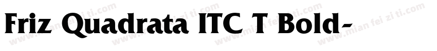 Friz Quadrata ITC T Bold字体转换